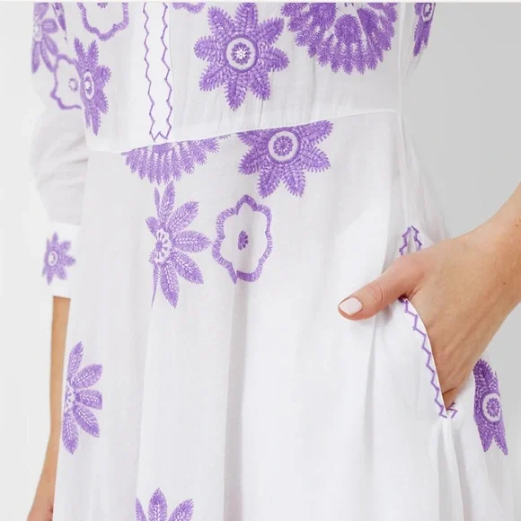 NIMO WITH LOVE White and Purple Azurite Dress NEW - Picture 7 of 12